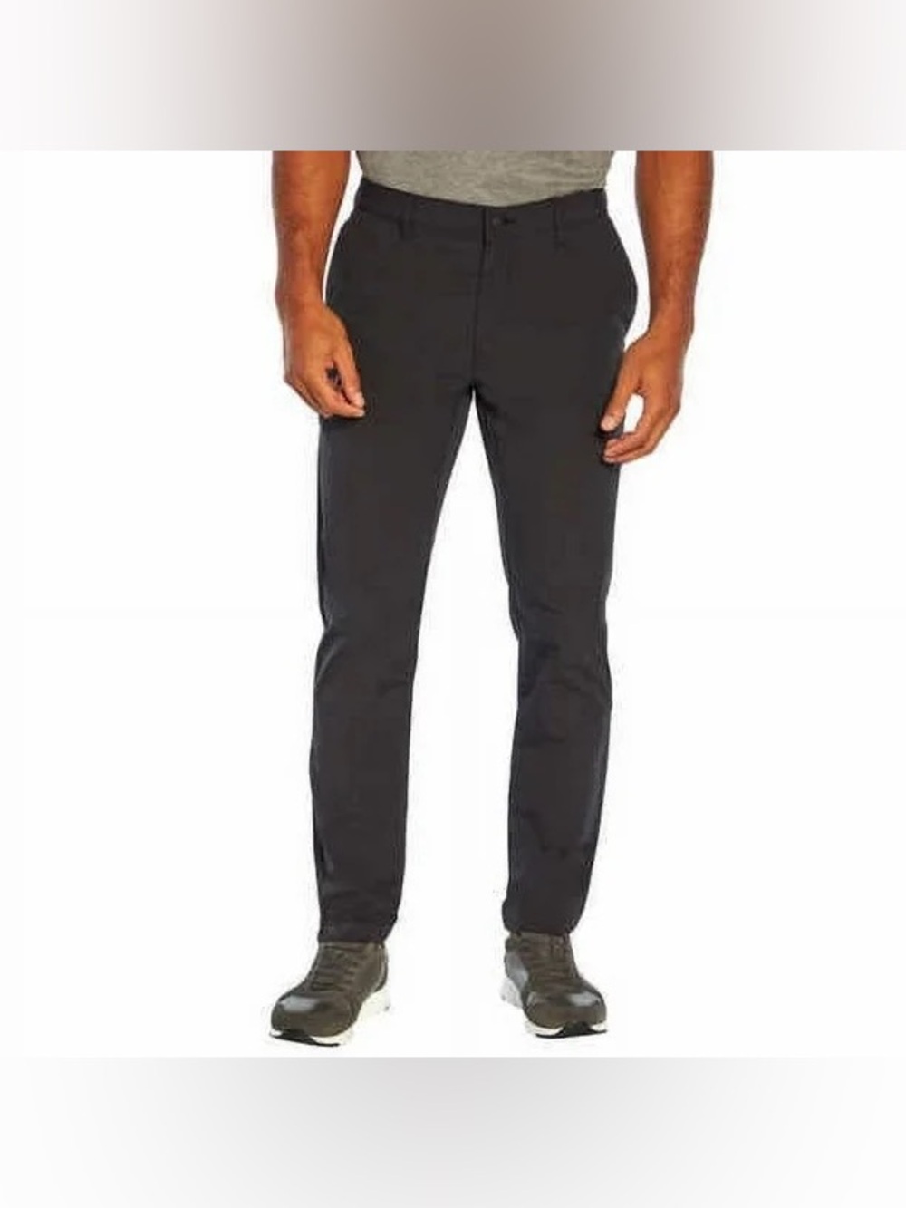 Banana Republic Men's Stretch Slim Fit Flat Front Performance Pants 38x32 Black